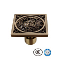 Inserted bronze shower brass floor drain